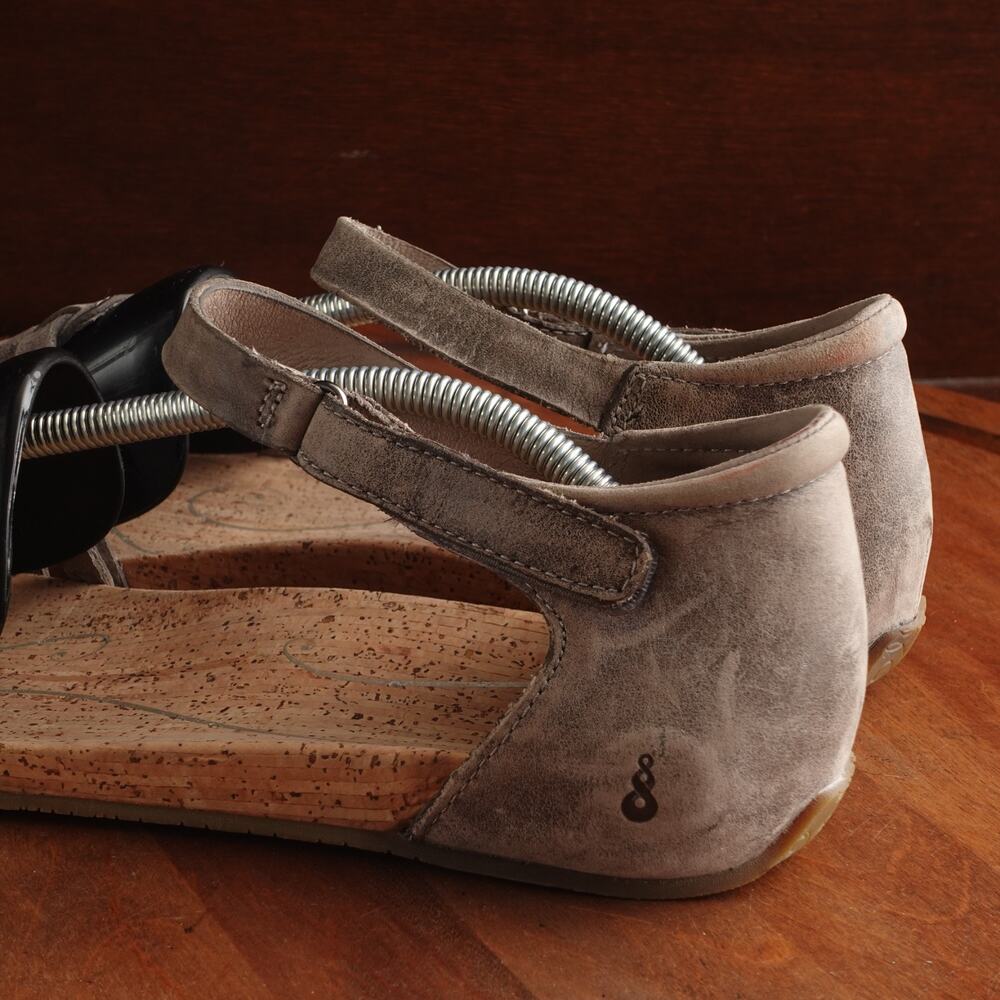 Ahnu Sandals Womens Size 9 Taupe Malini Leather Strappy Fisherman Coastal Shoes - Picture 9 of 15